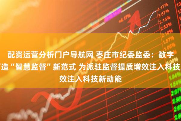 配资运营分析门户导航网 枣庄市纪委监委：数字赋能打造“智慧监督”新范式 为派驻监督提质增效注入科技新动能